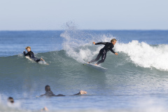 Keo Morrison during the 2025 Connect Group SISA Kaikoura Grom Comp held at a surf break near Kaikoura, New Zealand. Photo: Derek Morrison