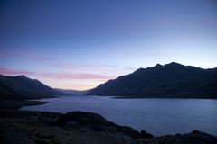 Sunset at the North Mavora Lake, Southland, New Zealand.